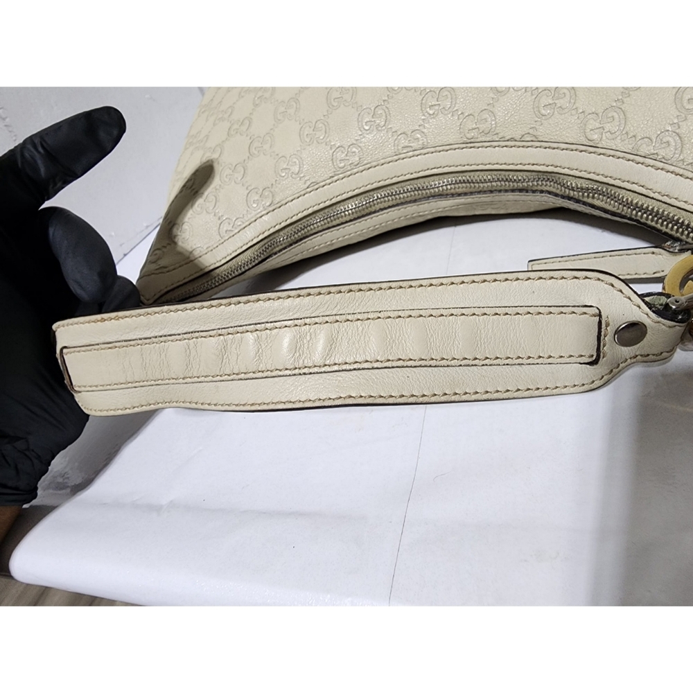 GUCCI Guccissima Medium GG Twins Hobo Bag Off White - Picture 12 of 16